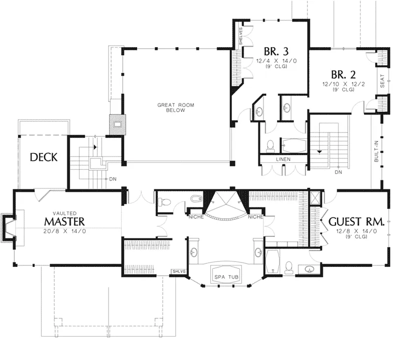 Luxury House Plan Second Floor - Quincy Manor Luxury Home 011S-0055 - Shop House Plans and More