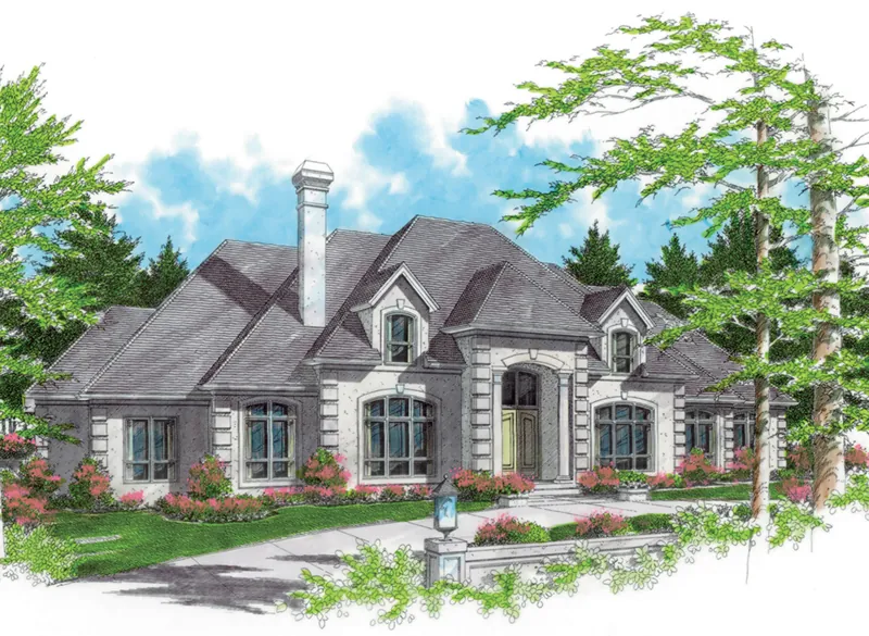 Sunbelt House Plan Front of Home - Manhasset Luxury Home 011S-0056 - Shop House Plans and More
