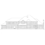 Shingle House Plan Rear Elevation - Dolce Luxury European Home 011S-0057 - Shop House Plans and More