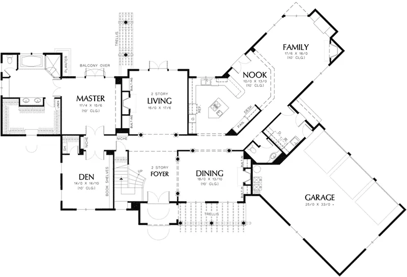 Luxury House Plan First Floor - Tysonhill  Luxury Home 011S-0058 - Shop House Plans and More