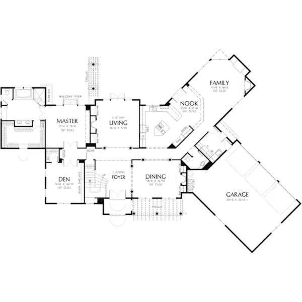 Italian House Plan First Floor - Tysonhill  Luxury Home 011S-0058 - Shop House Plans and More