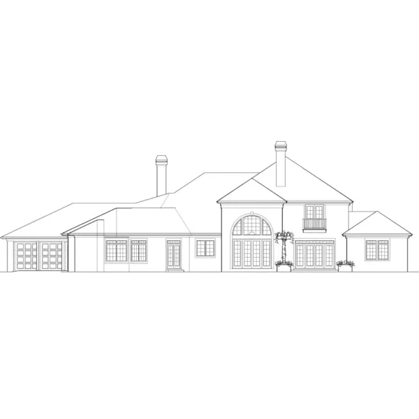 Italian House Plan Rear Elevation - Tysonhill  Luxury Home 011S-0058 - Shop House Plans and More