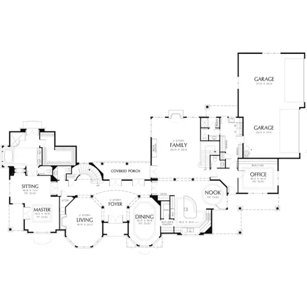 Country French House Plan First Floor - Moretto European Luxury Home 011S-0059 - Shop House Plans and More