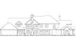 Country French House Plan Rear Elevation - Moretto European Luxury Home 011S-0059 - Shop House Plans and More
