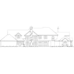 Country French House Plan Rear Elevation - Moretto European Luxury Home 011S-0059 - Shop House Plans and More