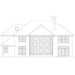 European House Plan Rear Elevation - Sidonian Luxury Home 011S-0060 - Shop House Plans and More