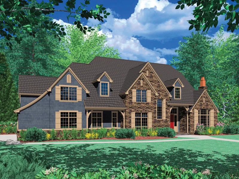 Luxury House Plan Front Image - Quince Orchard European Home 011S-0061 - Shop House Plans and More