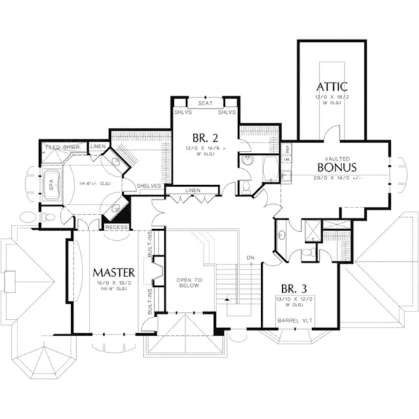 Cape Cod & New England House Plan Second Floor - Freiburg Manor Luxury Home 011S-0062 - Search House Plans and More