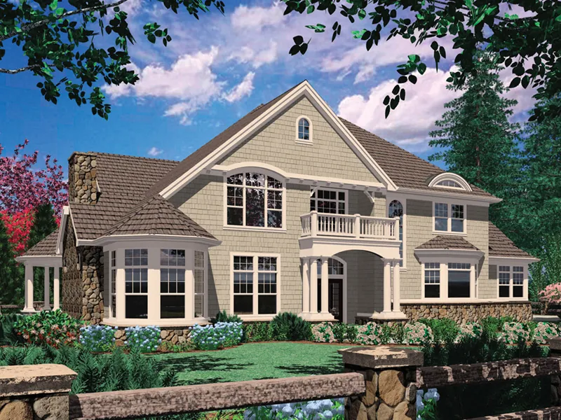 Cape Cod & New England House Plan Front Image - Freiburg Manor Luxury Home 011S-0062 - Search House Plans and More