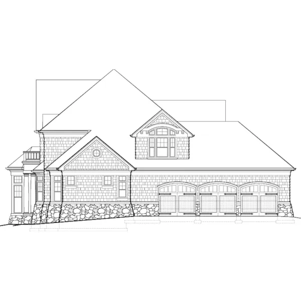 Cape Cod & New England House Plan Right Elevation - Freiburg Manor Luxury Home 011S-0062 - Search House Plans and More