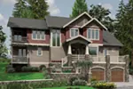 Craftsman House Plan Front Image - Yukon Harbor Vacation Home 011S-0066 - Shop House Plans and More
