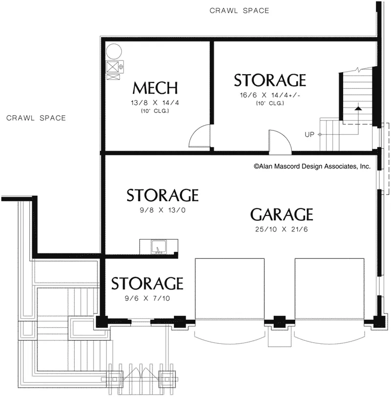 Lake House Plan Lower Level Floor - Yukon Harbor Vacation Home 011S-0066 - Shop House Plans and More
