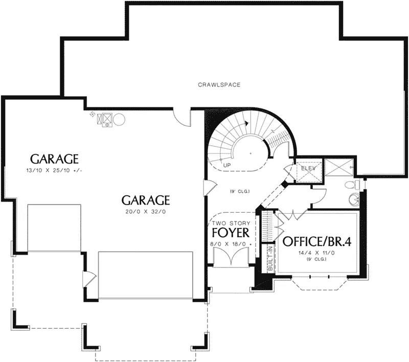 Modern House Plan Lower Level Floor - Wessington Luxury Home 011S-0067 - Shop House Plans and More