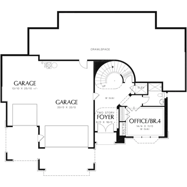 Neoclassical House Plan Lower Level Floor - Wessington Luxury Home 011S-0067 - Shop House Plans and More