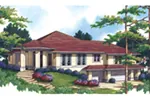 Waterfront House Plan Front of House 011S-0068