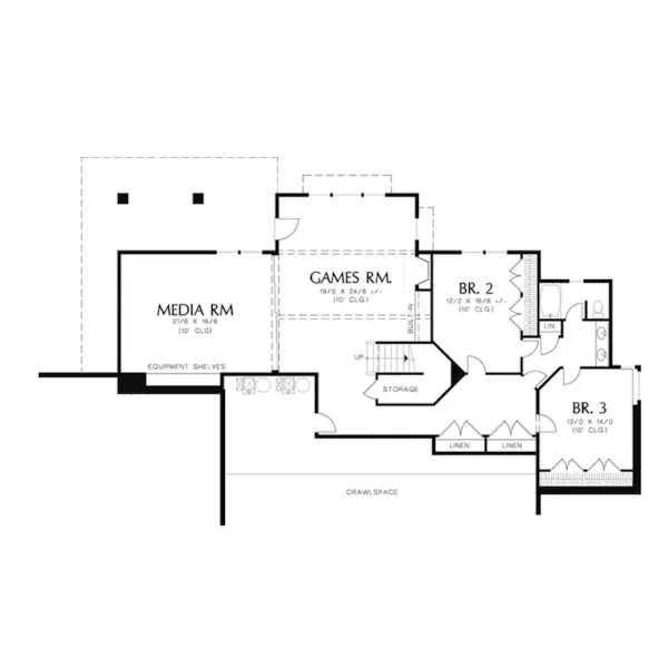 Craftsman House Plan Second Floor - Silver Creek Craftsman Home 011S-0069 - Shop House Plans and More