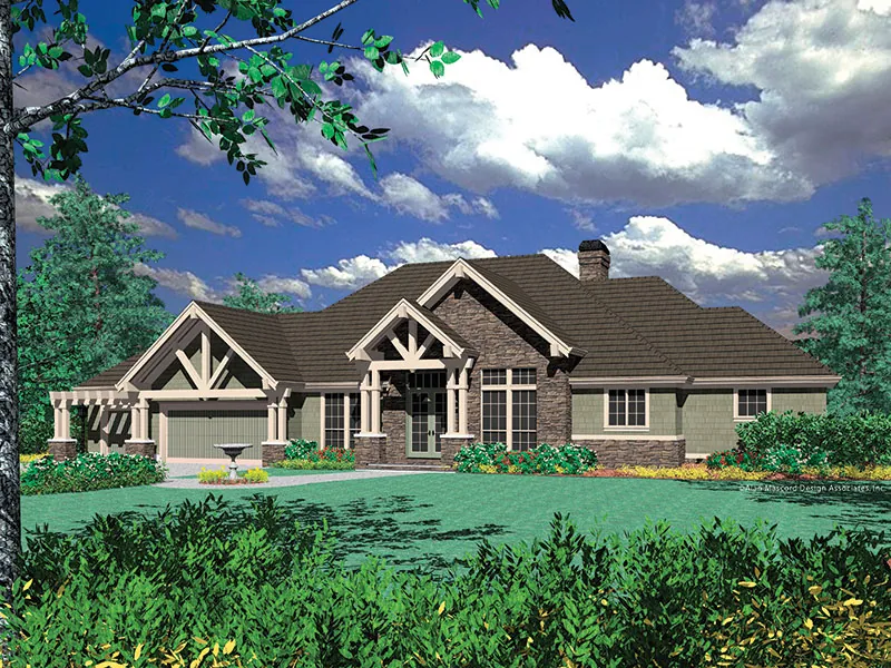 Arts & Crafts House Plan Front Image - Silver Creek Craftsman Home 011S-0069 - Shop House Plans and More