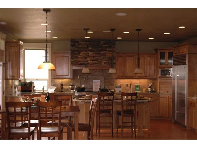 Mountain House Plan Kitchen Photo 01 - Silver Creek Craftsman Home 011S-0069 - Shop House Plans and More