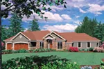Ranch House Plan Front of House 011S-0070