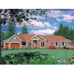 Rustic House Plan Front of House 011S-0070