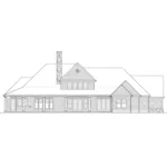 Luxury House Plan Rear Elevation - Reyes Craftsman Home 011S-0073 - Shop House Plans and More