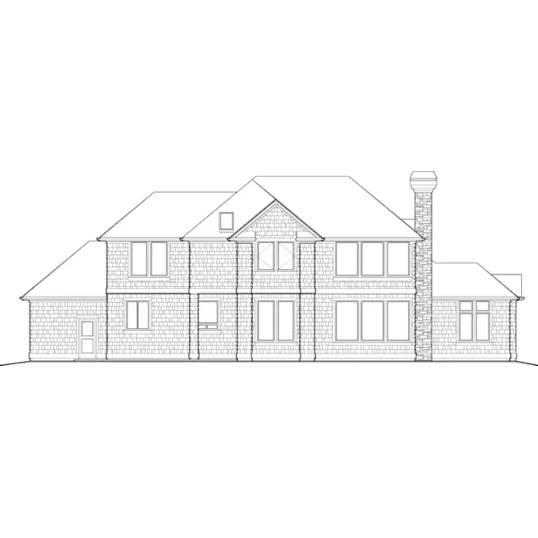 Rustic House Plan Rear Elevation - Canterra Traditional Home 011S-0074 - Shop House Plans and More