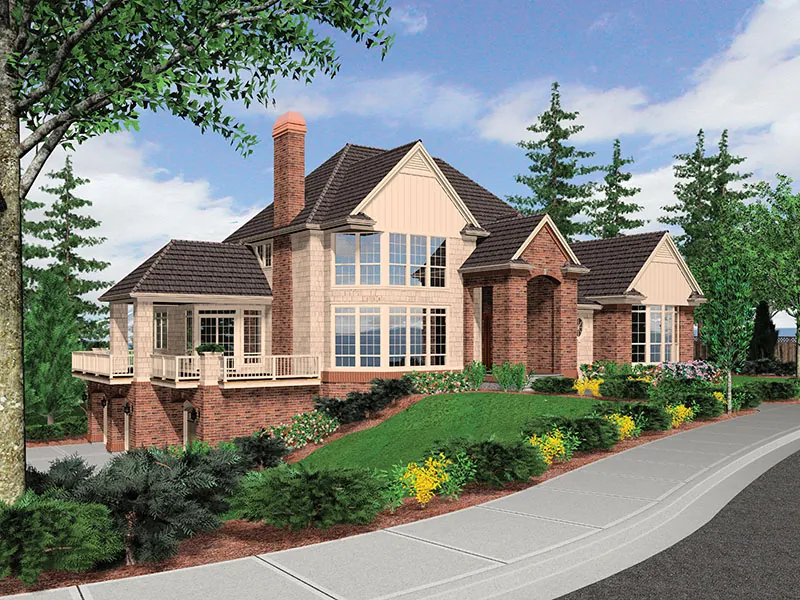 Shingle House Plan Front Image - Blairwood Oak Luxury Home 011S-0078 - Shop House Plans and More
