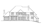 Country French House Plan Rear Elevation - Carmella European Luxury Home 011S-0079 - Shop House Plans and More