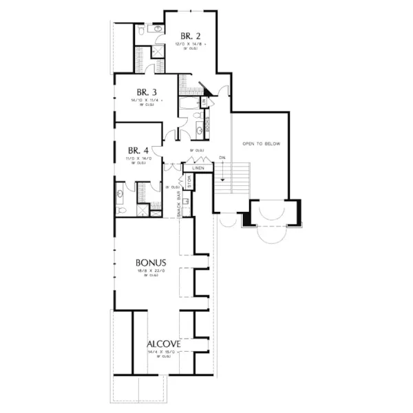 Country French House Plan Second Floor - Duxbury Creek Luxury Home 011S-0080 - Shop House Plans and More