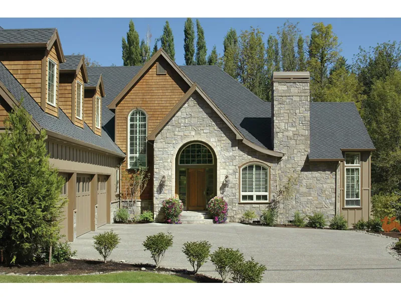 Shingle House Plan Front Photo 03 - Duxbury Creek Luxury Home 011S-0080 - Shop House Plans and More