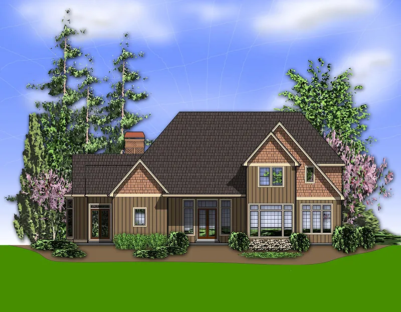 Rustic House Plan Color Image of House - Duxbury Creek Luxury Home 011S-0080 - Shop House Plans and More
