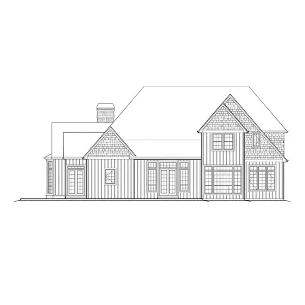 Country French House Plan Rear Elevation - Duxbury Creek Luxury Home 011S-0080 - Shop House Plans and More