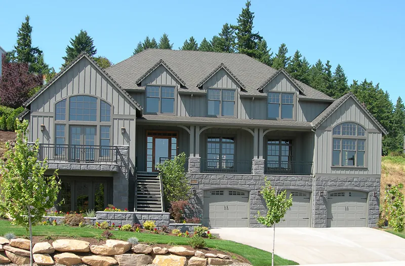 Mountain House Plan Front of Home - Jenson Point Luxury Home 011S-0083 - Shop House Plans and More