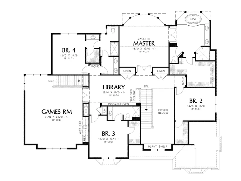 Luxury House Plan Second Floor - Lampton Place Luxury Home 011S-0084 - Shop House Plans and More