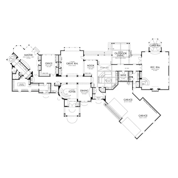 Luxury House Plan First Floor - Landershire Luxury Home 011S-0086 - Shop House Plans and More