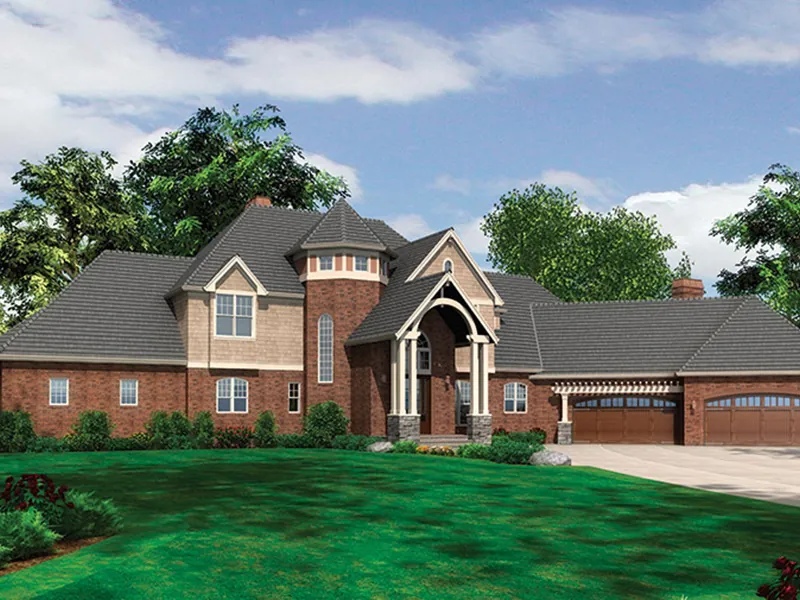 Luxury House Plan Front of Home - Landershire Luxury Home 011S-0086 - Shop House Plans and More