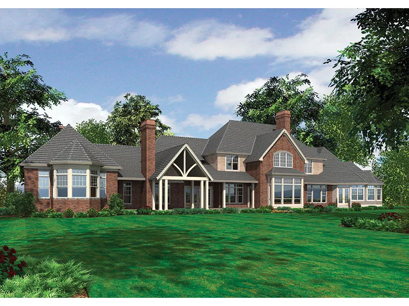 Luxury House Plan Color Image of House - Landershire Luxury Home 011S-0086 - Shop House Plans and More