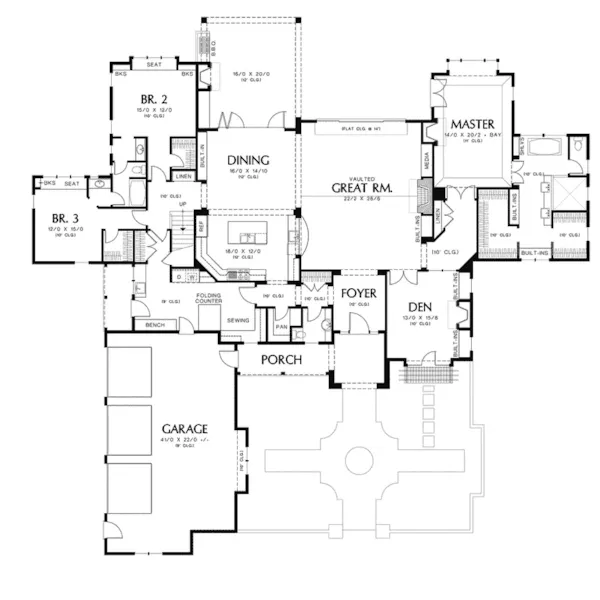 Spanish House Plan First Floor - DeMere Luxury European Home 011S-0088 - Search House Plans and More