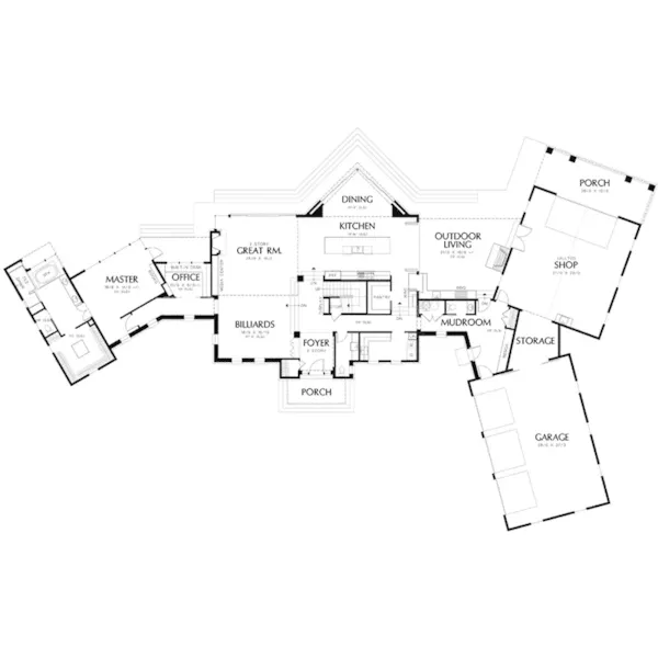 Beach & Coastal House Plan First Floor - Perdana Luxury Modern Home 011S-0090 - Shop House Plans and More