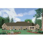 Ranch House Plan Rear Photo 01 - Wind Summit Traditional Home 011S-0091 - Shop House Plans and More