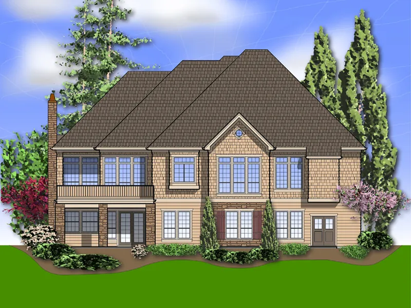 European House Plan Color Image of House - Ingraham Luxury Home 011S-0095 - Shop House Plans and More