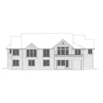 Ranch House Plan Rear Elevation - Inland Point Luxury Home 011S-0097 - Shop House Plans and More