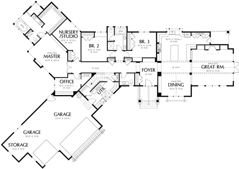 Country House Plan First Floor - Monaco Manor Luxury Home 011S-0099 - Shop House Plans and More