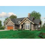 Ranch House Plan Front of House 011S-0100