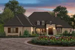 Ranch House Plan Front of Home - Port Orleans European Home 011S-0105 - Shop House Plans and More