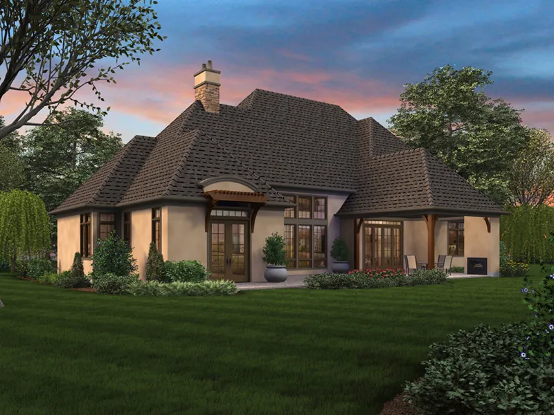 Luxury House Plan Color Image of House - Port Orleans European Home 011S-0105 - Shop House Plans and More