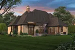 Ranch House Plan Color Image of House - Port Orleans European Home 011S-0105 - Shop House Plans and More