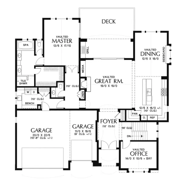 Arts & Crafts House Plan First Floor - Steinhoff Luxury European Home 011S-0106 - Shop House Plans and More