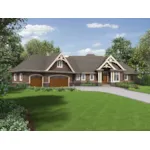 Ranch House Plan Front of House 011S-0107