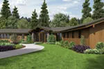 Prairie House Plan Front of House 011S-0108